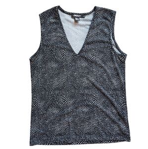 DKNY Black and White Women's Top
